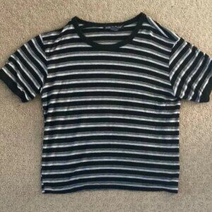 Striped Black and Gray T-Shirt